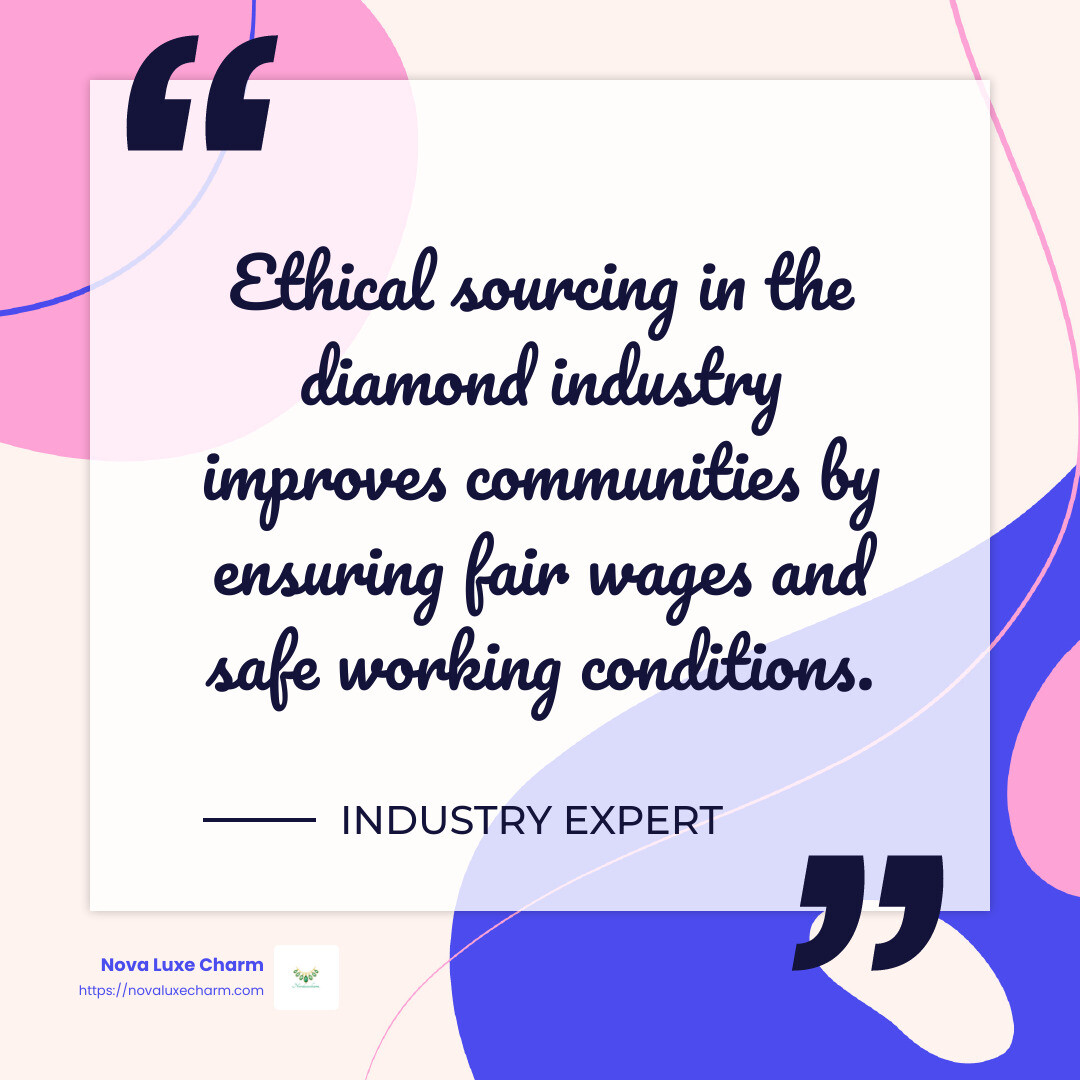 Quote about ethical sourcing and its impact on communities - conflict free engagement rings infographic simple-quote-colorful
