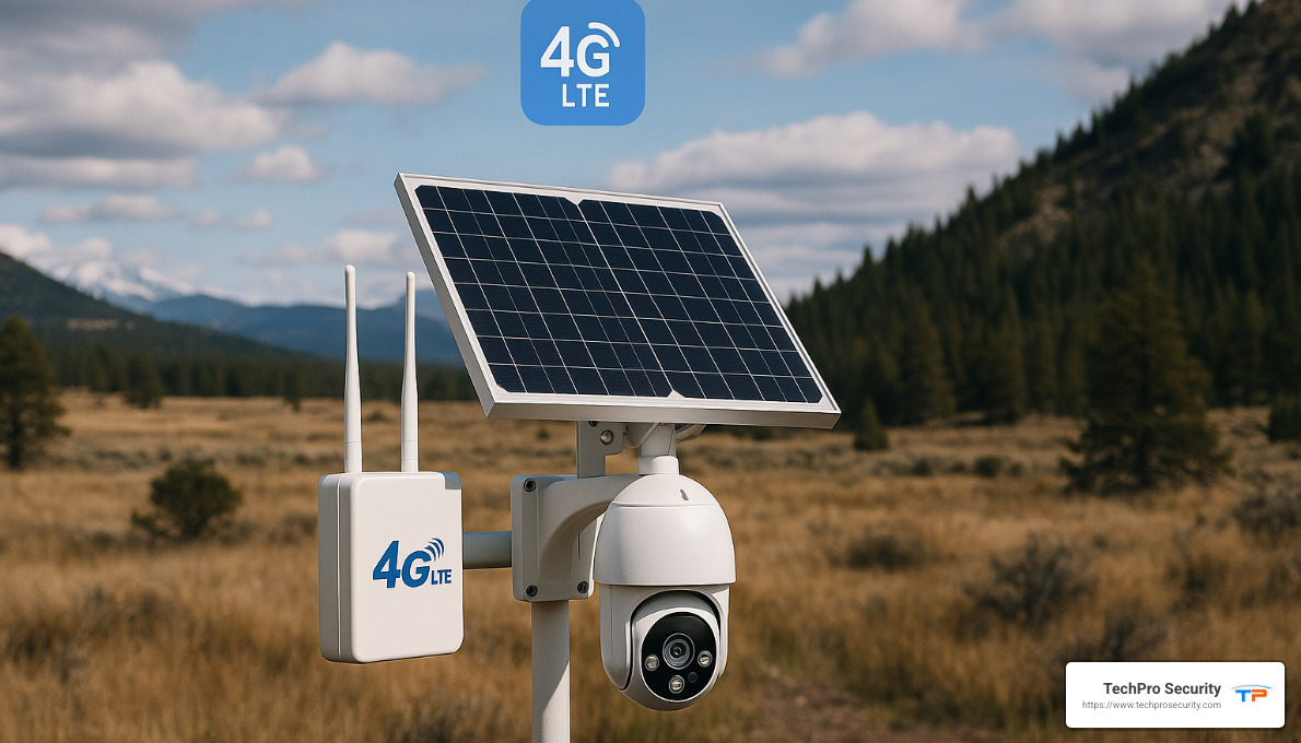 4G LTE connected security camera system for remote monitoring - cctv for remote locations