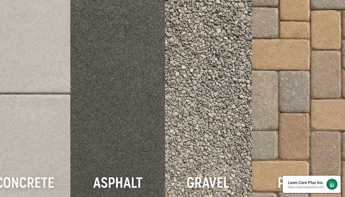 comparison of driveway materials - driveway repair