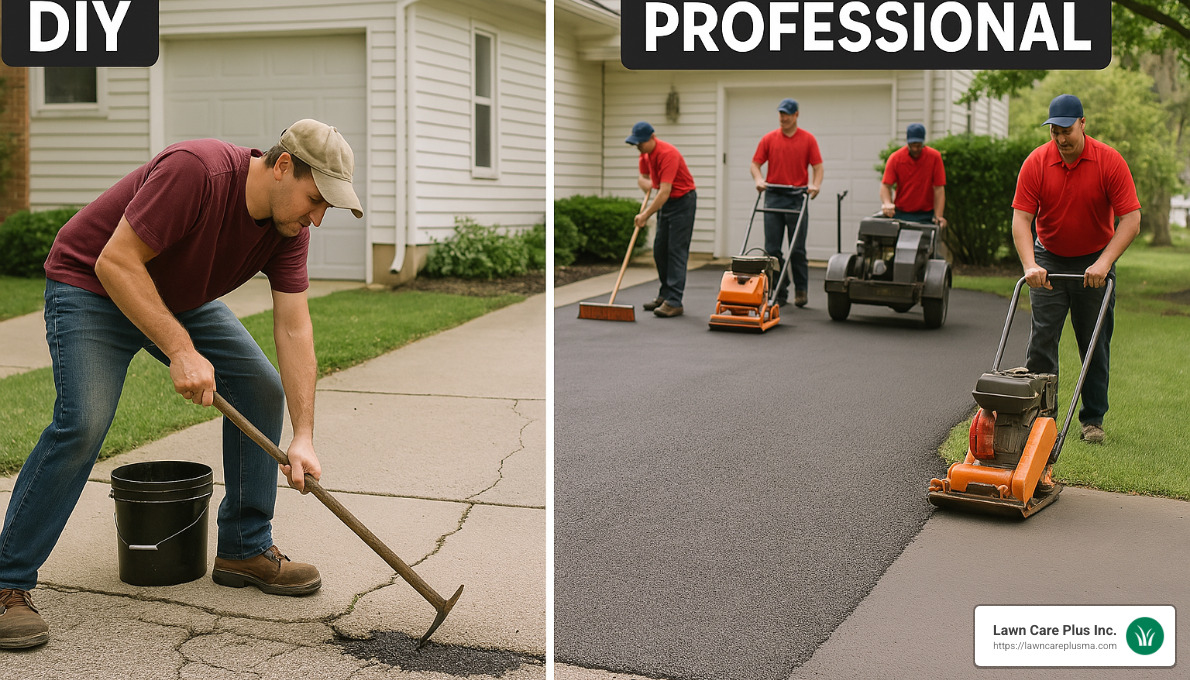 DIY repair vs professional driveway repair - driveway repair