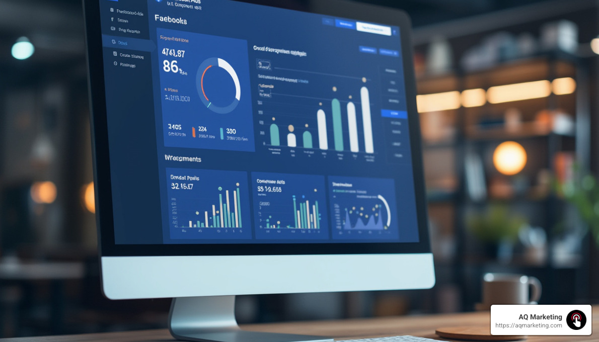 Facebook Ads performance report showing key metrics like CTR, conversion rate, and ROAS - Facebook retargeting ads