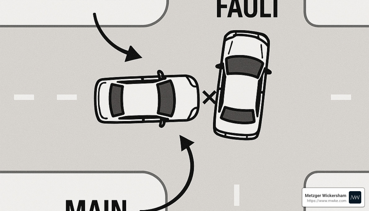 accident diagram showing fault determination - car accident legal advice