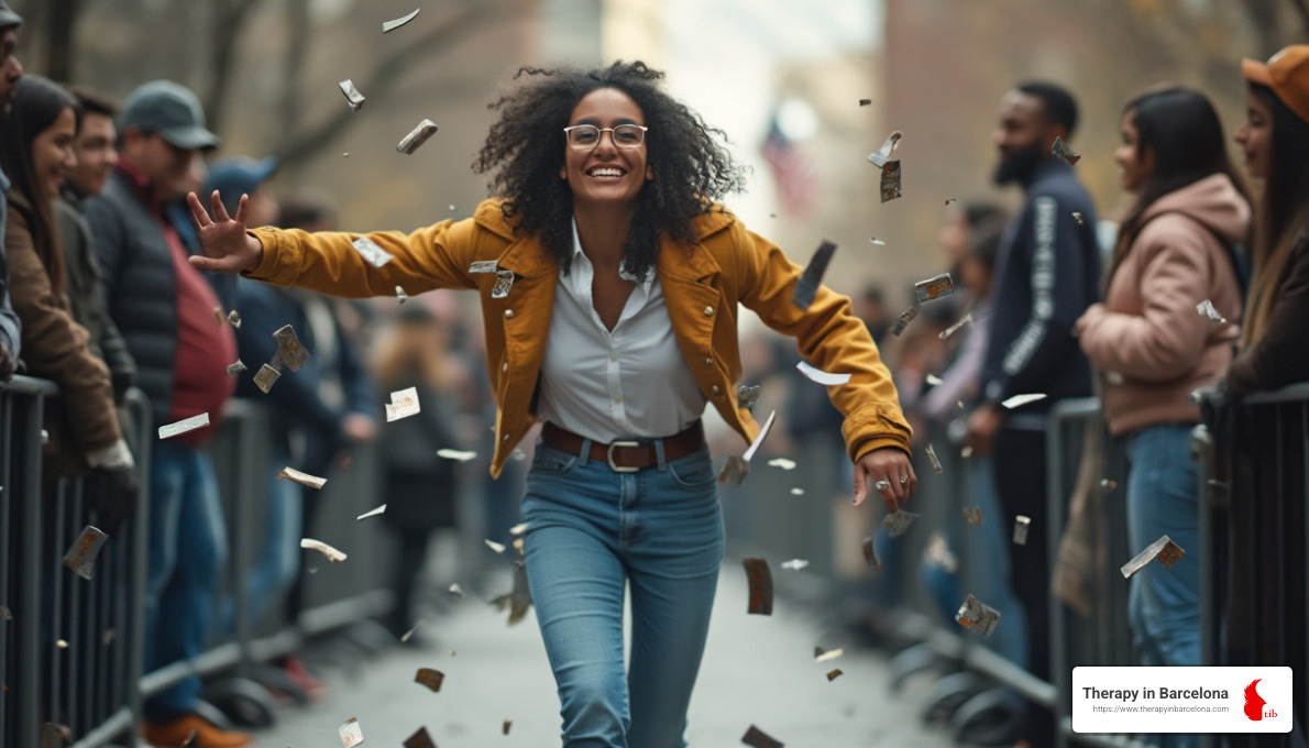 person overcoming social barriers - Emotional resilience therapy