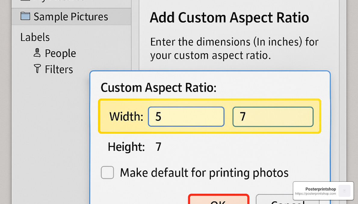 Adding a custom aspect ratio in Picasa 3 - how to print custom sized photo in picasa 3