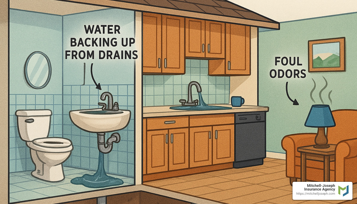 signs of sewer backup - sewer backup