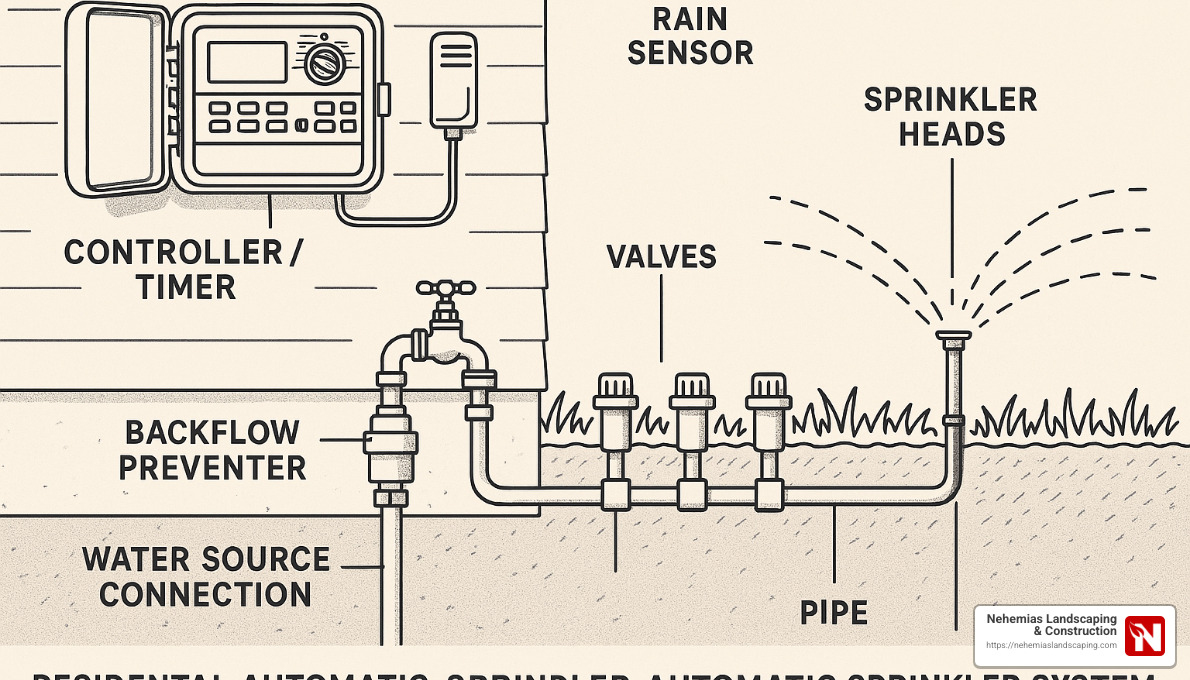 components of an automatic sprinkler system - automatic sprinkler system