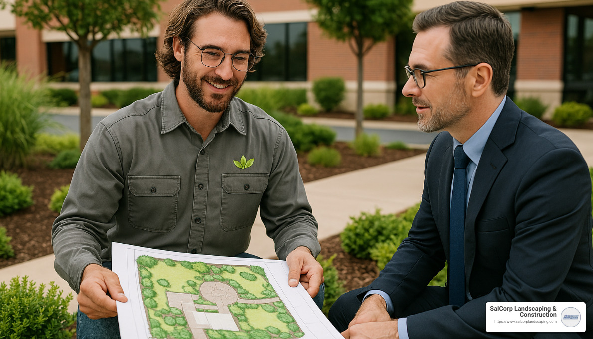 professional consultation for commercial landscape design - commercial landscape designs