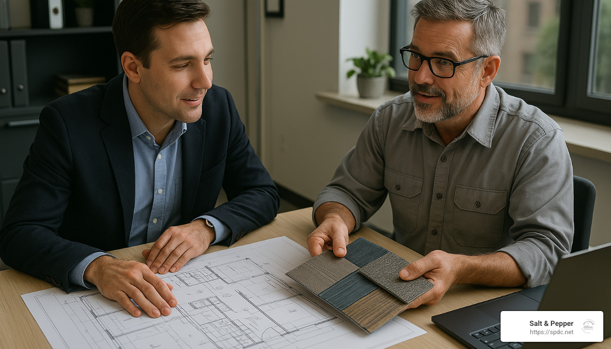 client meeting with commercial flooring contractor - commercial flooring contractors tampa fl