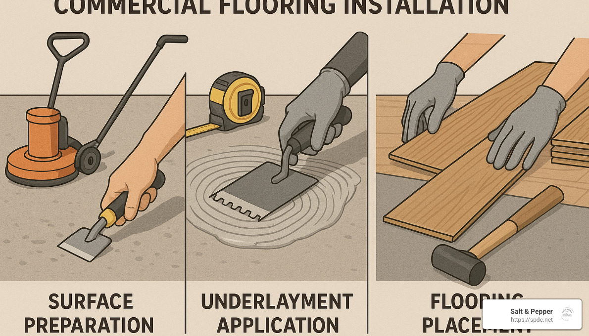 commercial flooring installation process diagram - commercial flooring contractors tampa fl
