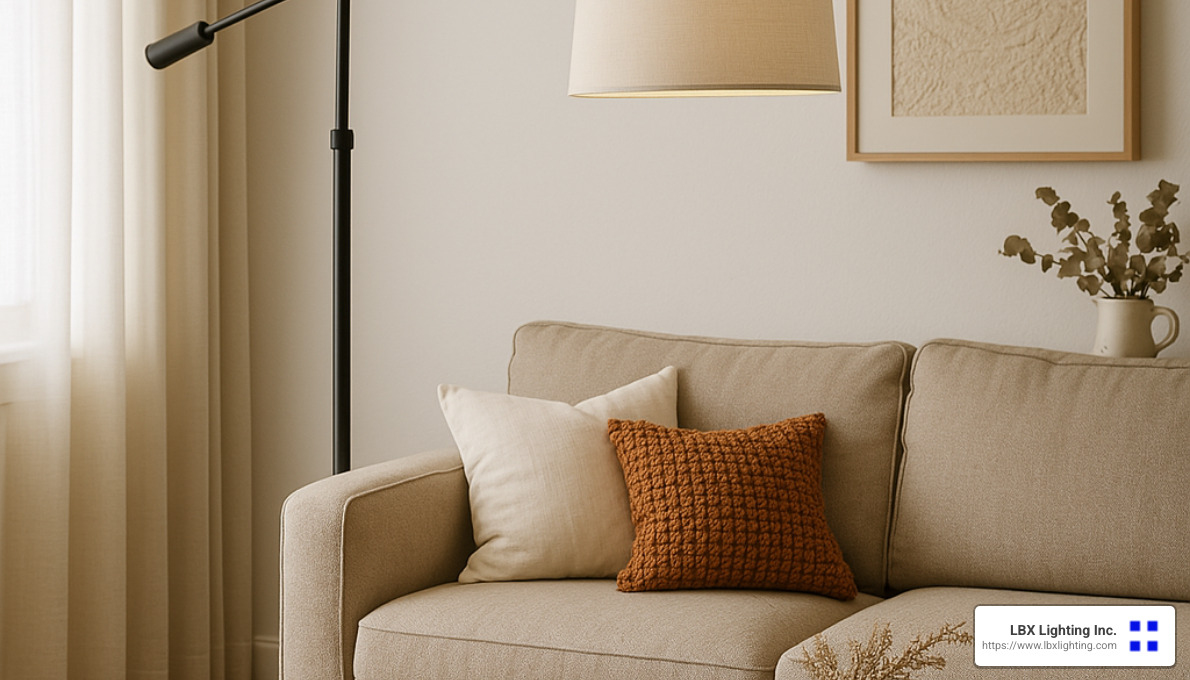 swing arm floor lamp in a living room - swing arm floor lamps