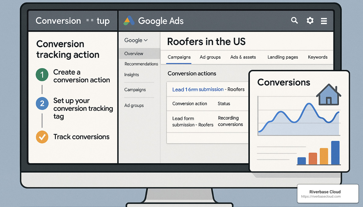 Conversion tracking setup process for Google Ads - Google Ads for roofers