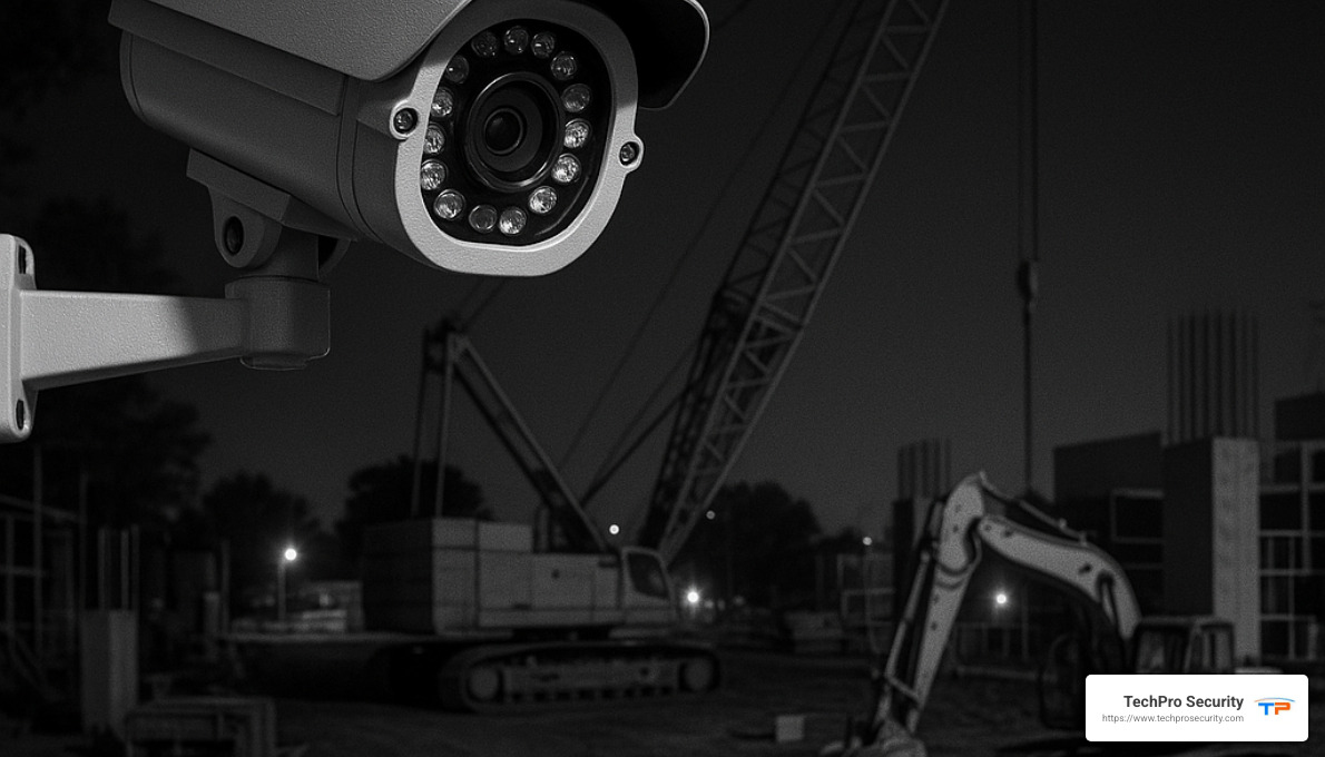 high resolution night vision security camera - construction site cctv security systems