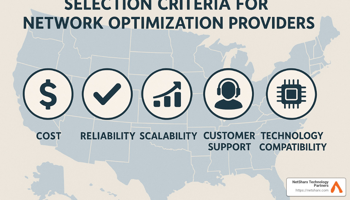 selection criteria for network optimization providers - network optimization services