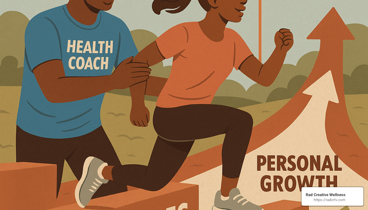 coach helping client steer obstacles - health coaching services