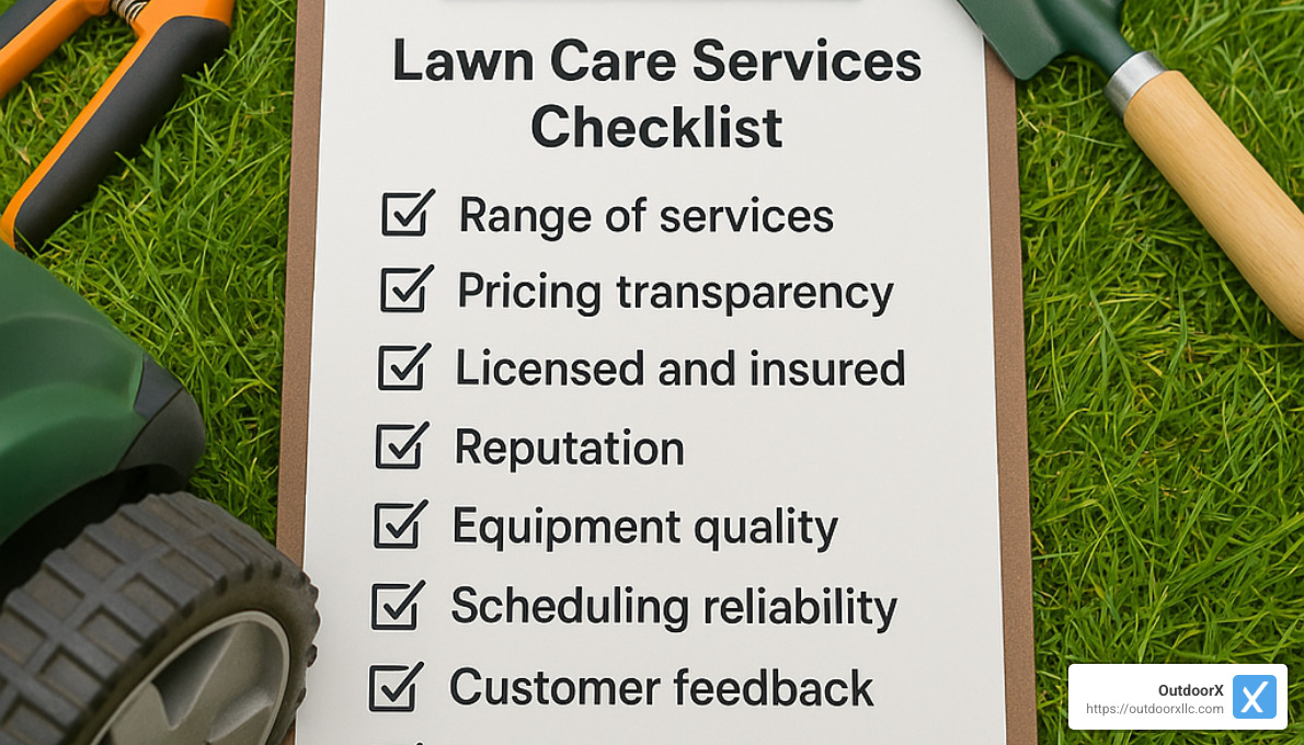 lawn care service evaluation checklist - lawn mowing service near me