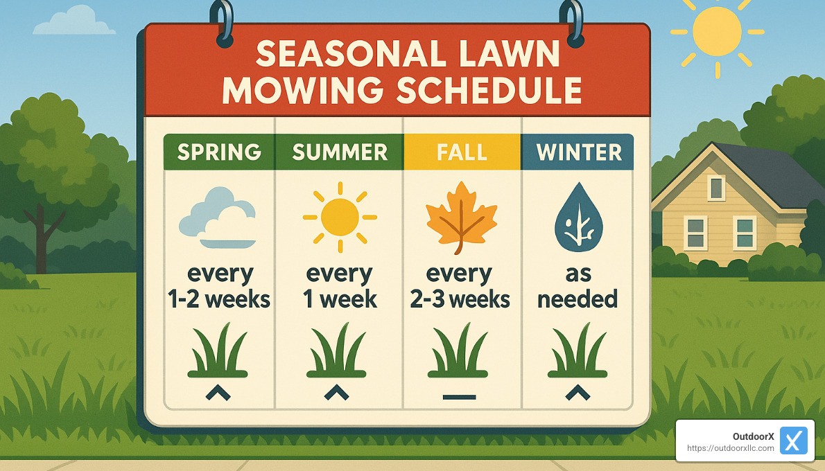 mowing schedules and seasonal adjustments - lawn mowing service near me