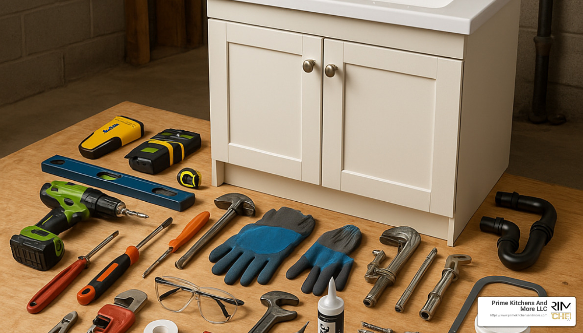 Tools and materials needed for bathroom vanity installation - Bathroom vanity installation Orlando