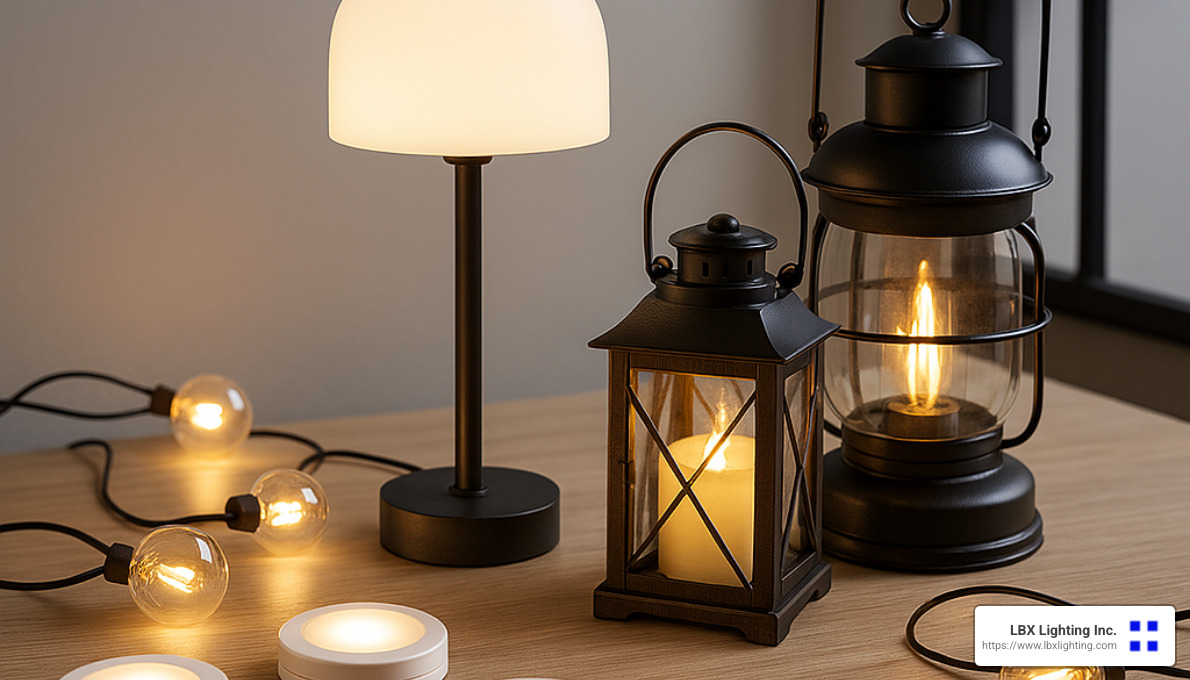 Different types of battery operated lights - battery operated lighting