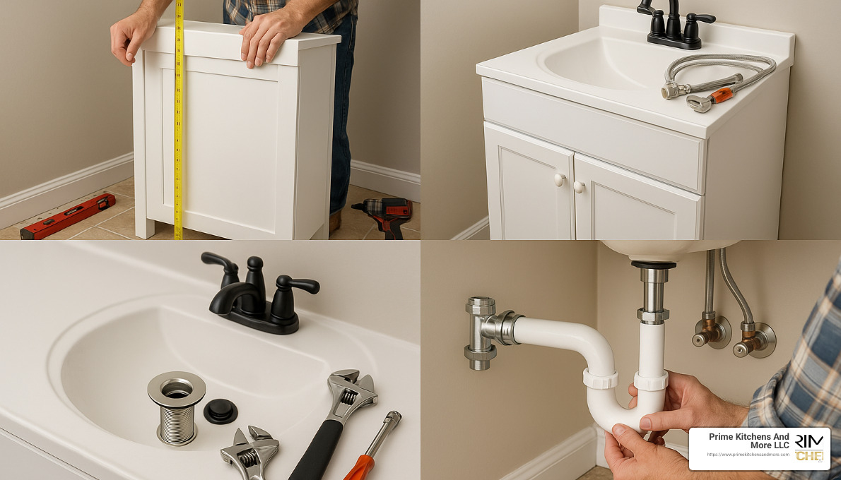 Step by step bathroom vanity installation process - Bathroom vanity installation Orlando