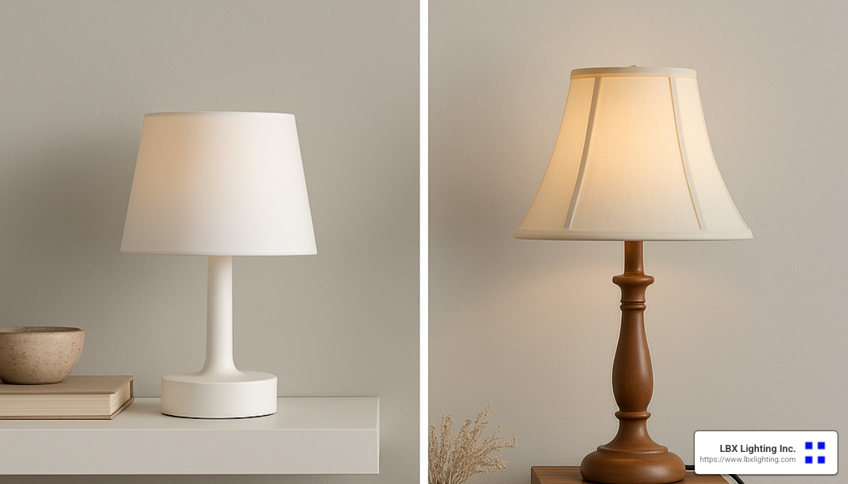 Comparison of battery operated vs wired lighting - battery operated lighting