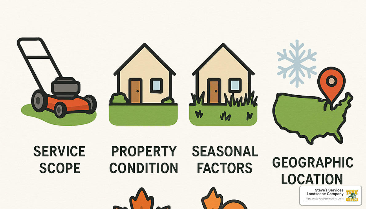 factors affecting lawn cleanup costs - lawn care clean up