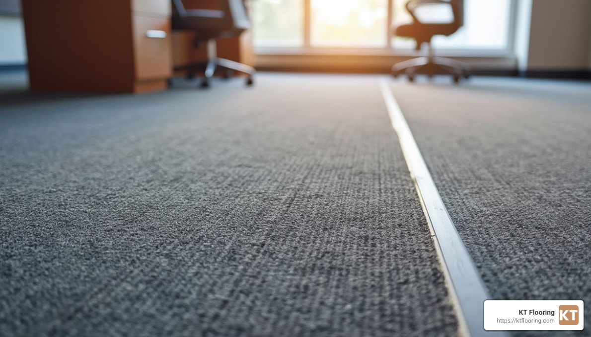 strategic seam placement in commercial carpet - install carpet