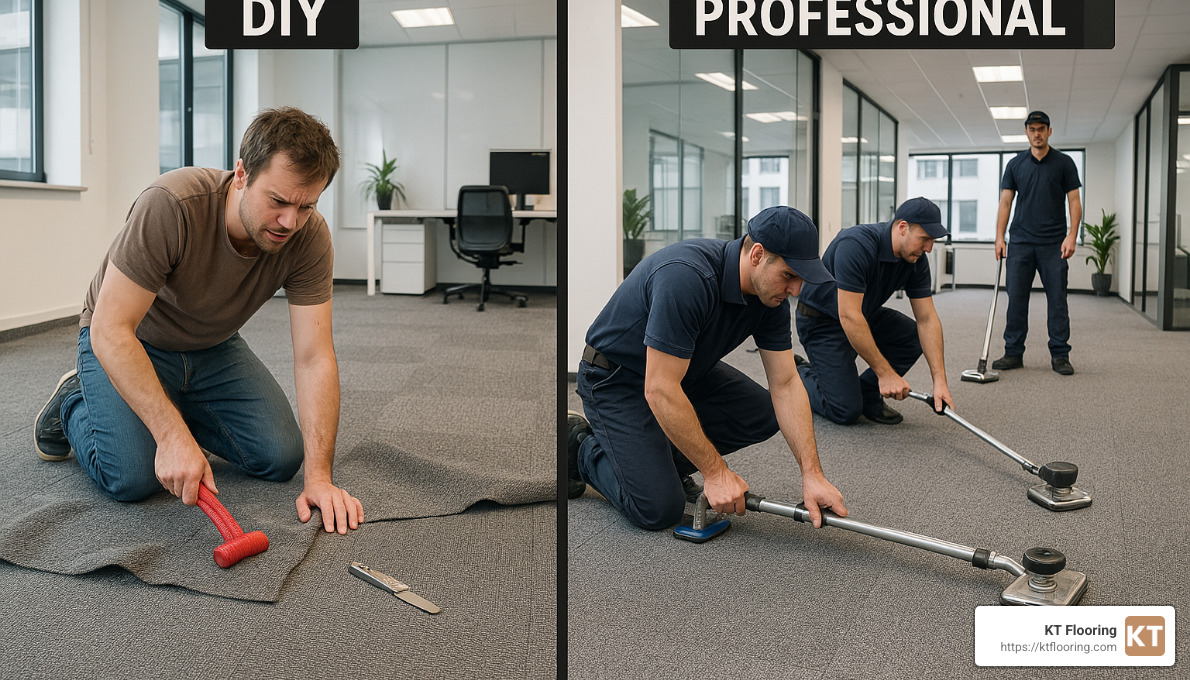 comparison of DIY vs professional carpet installation - install carpet