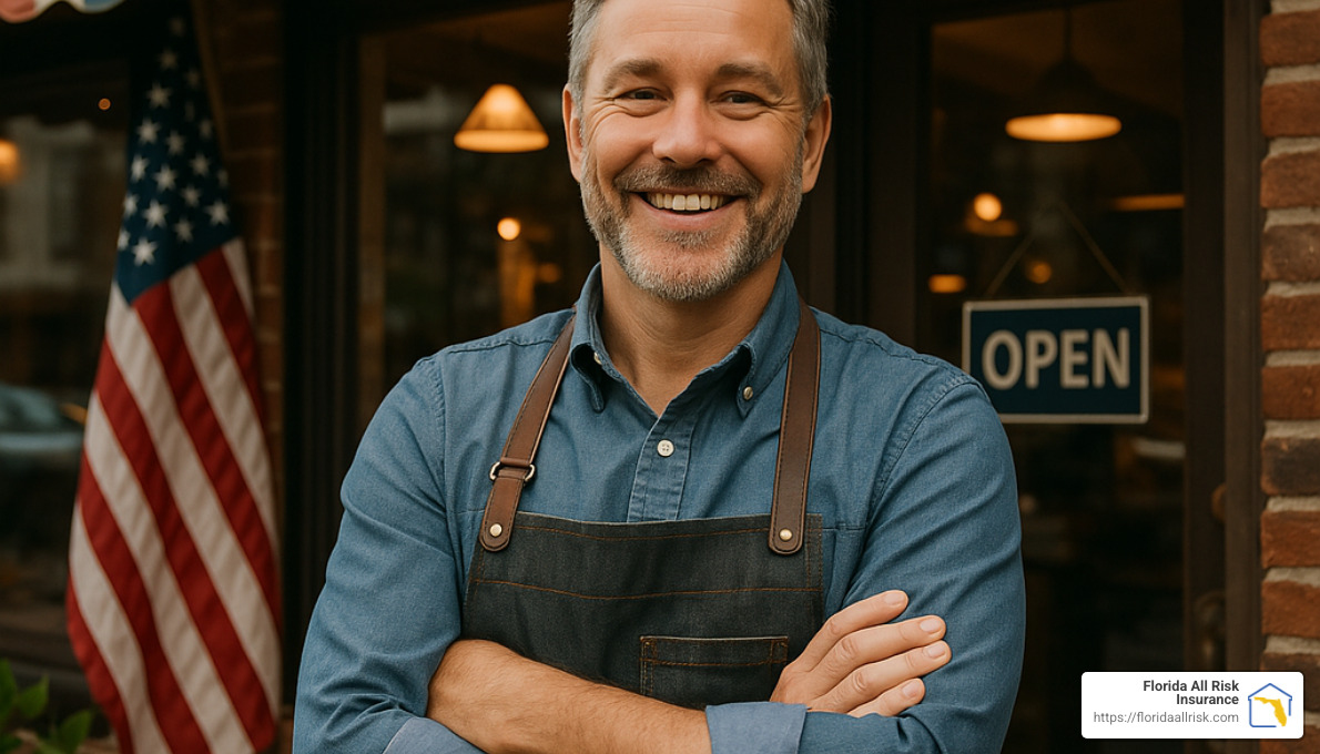 6175a1b671253a206878aeb5a6073169e4cbb07c Protect Your Business: A Guide to Commercial General Liability Insurance Discover the benefits of commercial general liability insurance for small business and protect against unforeseen risks today! happy business owner feeling secure - commercial general liability insurance for small business