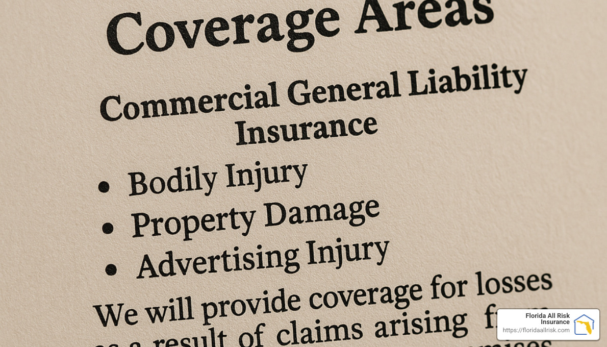 c7a92dd2f158c9718eccc630105a85cd131cc659 Protect Your Business: A Guide to Commercial General Liability Insurance Discover the benefits of commercial general liability insurance for small business and protect against unforeseen risks today! policy document highlighting coverage areas - commercial general liability insurance for small business