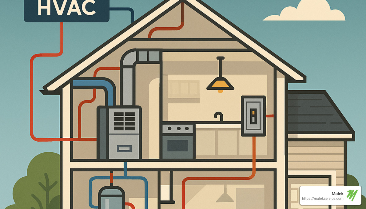 integrated home maintenance services showing HVAC, plumbing, and electrical - houston plumbing maintenance plans
