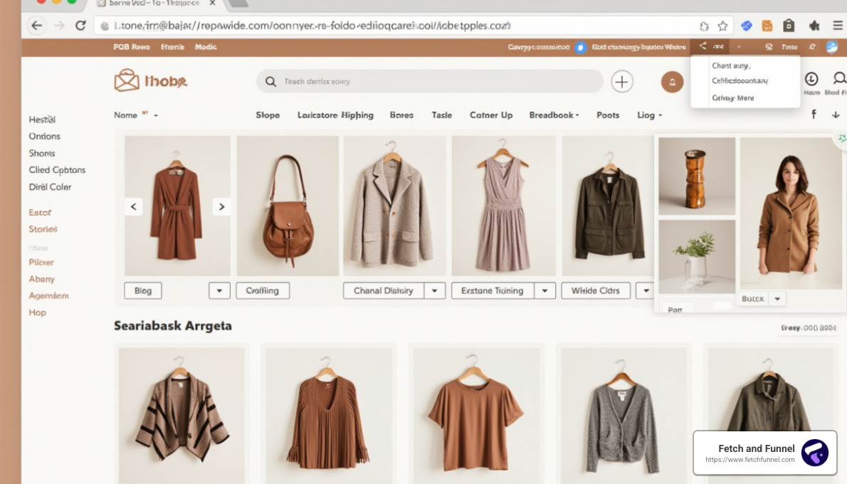 Well-structured Shopify site with clear navigation and organization - increase seo shopify
