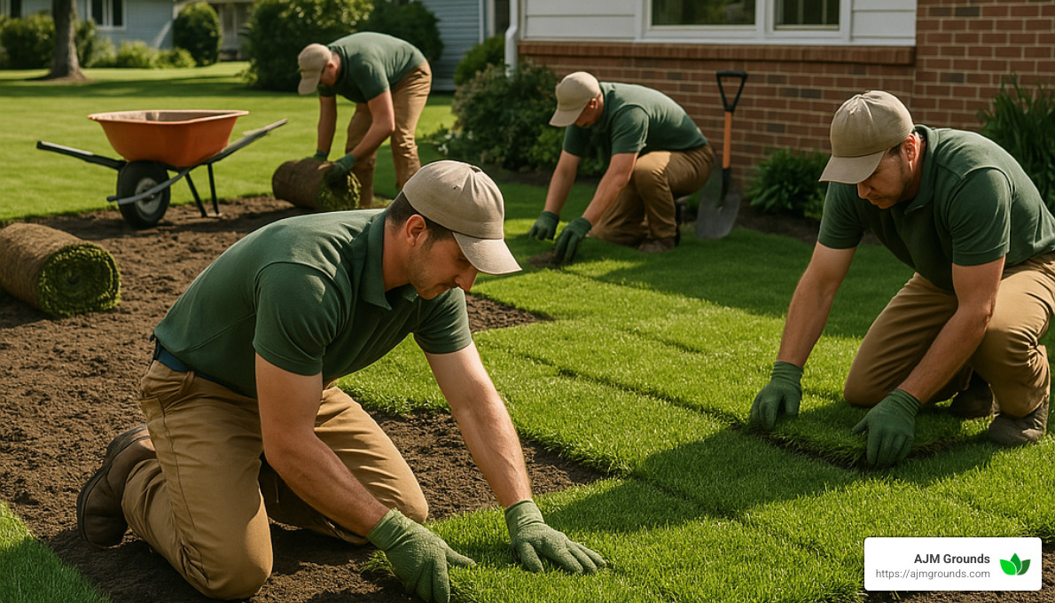 professional sod installation process - best sod installation near me