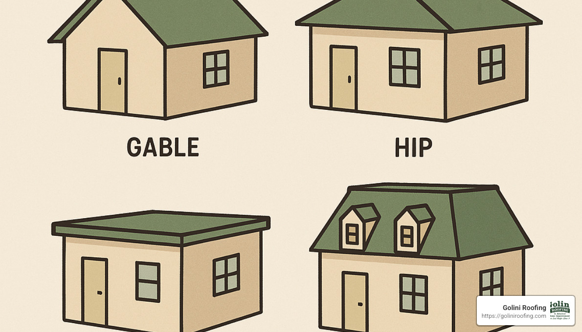 different types of roof designs and pitches - average cost to reroof a house