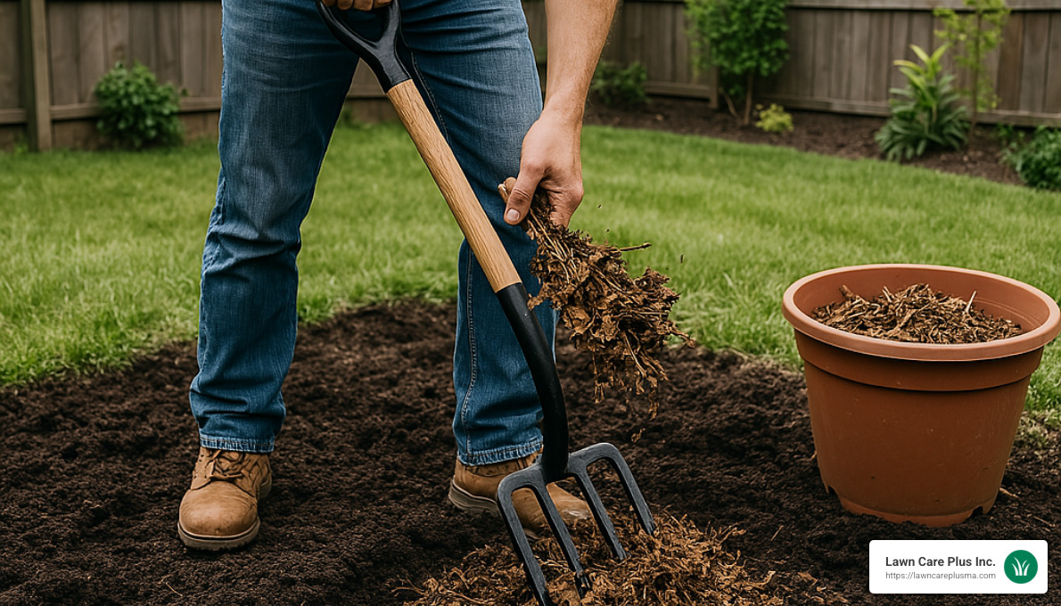 Adding organic matter to improve soil drainage - garden land drainage solutions
