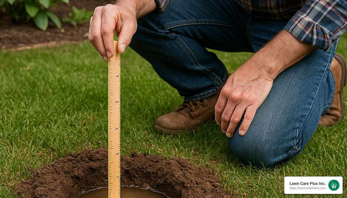 soil drainage test in garden - garden land drainage solutions