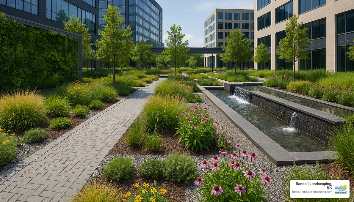 modern commercial landscape design trends - commercial landscaping companies near me