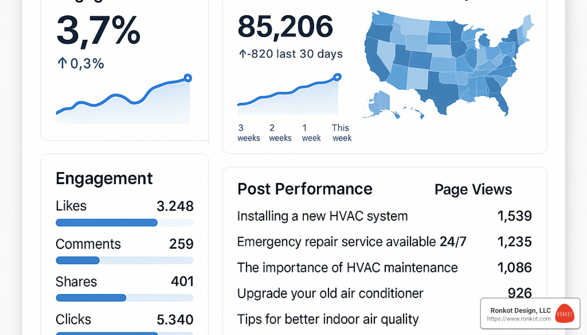 HVAC company social media analytics dashboard - HVAC social media marketing HVAC company social media analytics dashboard - HVAC social media marketing