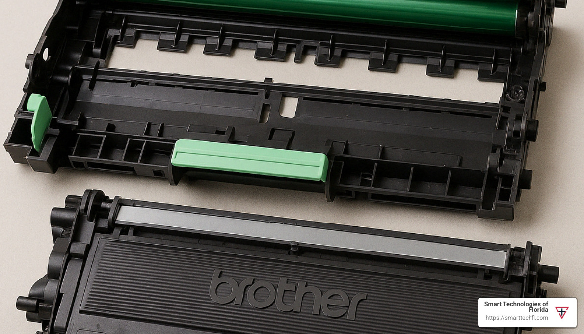 brother printer drum unit and toner cartridge - brother laser printer maintenance