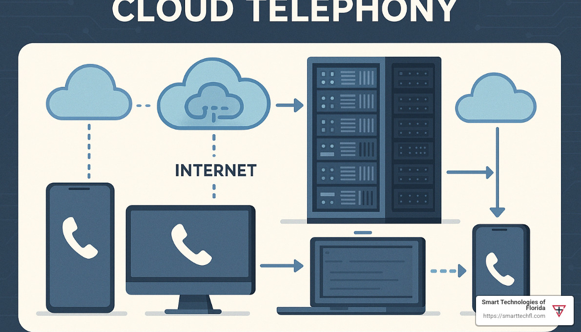 cloud telephony infrastructure diagram - cloud business communications