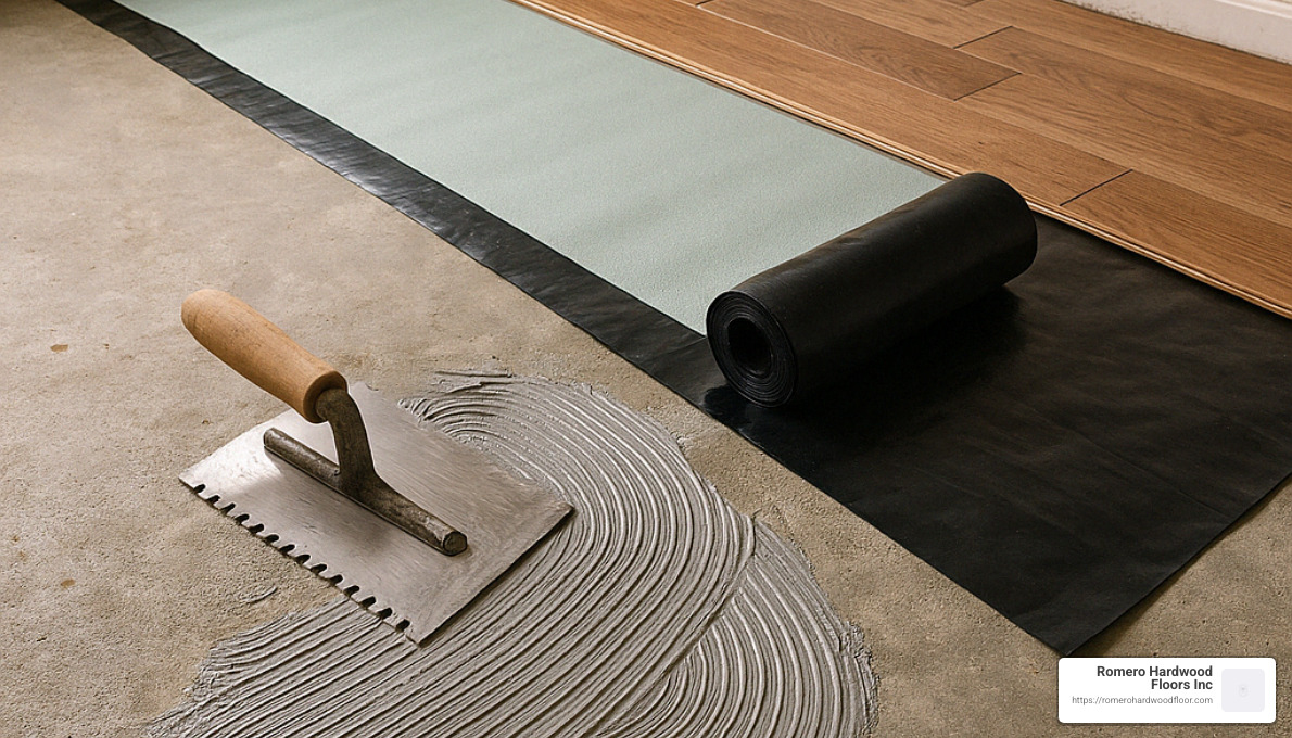 concrete subfloor preparation - how to install floating engineered hardwood flooring on concrete