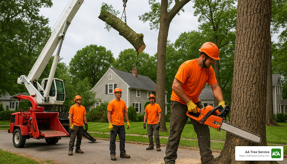 Professional tree service team in Andover, MA - Tree cutting Andover MA