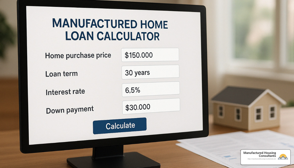 Manufactured home loan calculator interface - Manufactured home loan calculator
