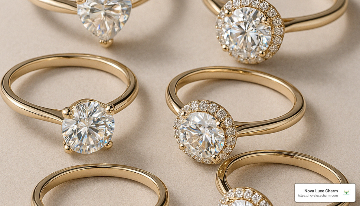various moissanite ring styles - women's moissanite rings