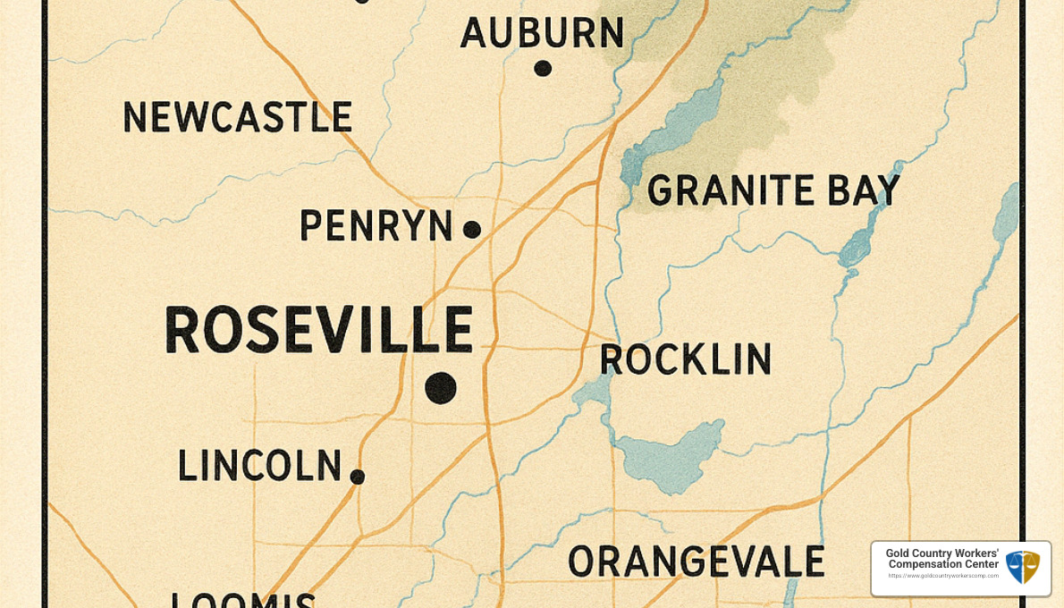 map of cities served by roseville social security office - social security roseville ca