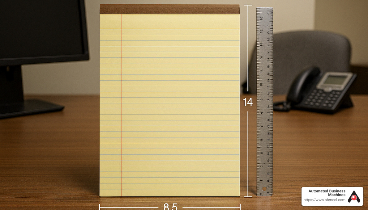 size of legal pad - size of legal pad