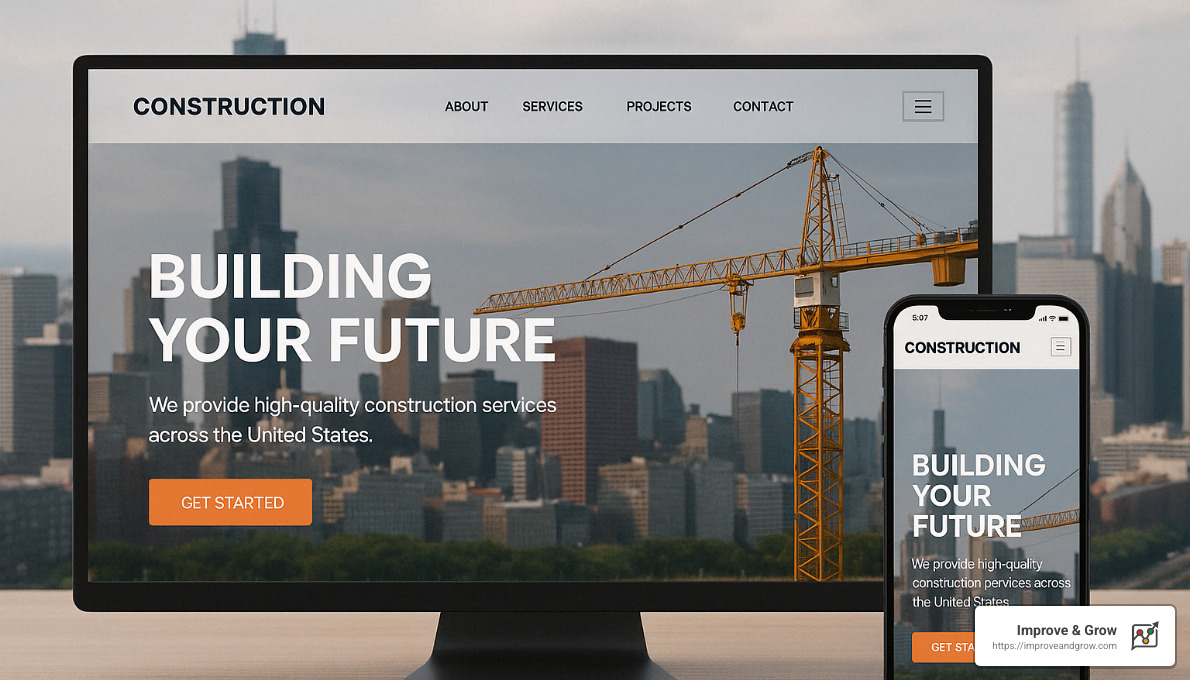 Construction company website optimized for lead generation - Construction Marketing & Lead Generation