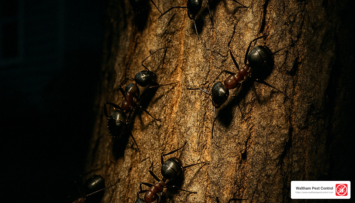 carpenter ants active at night - carpenter ants outside house