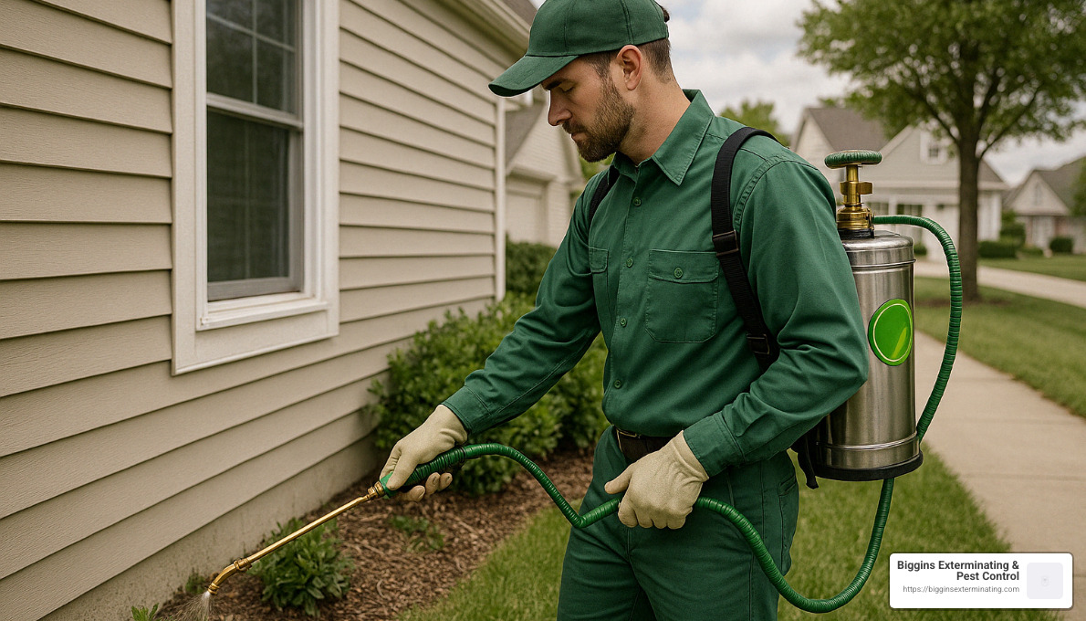 eco-friendly exterminator at work - environmentally safe exterminator