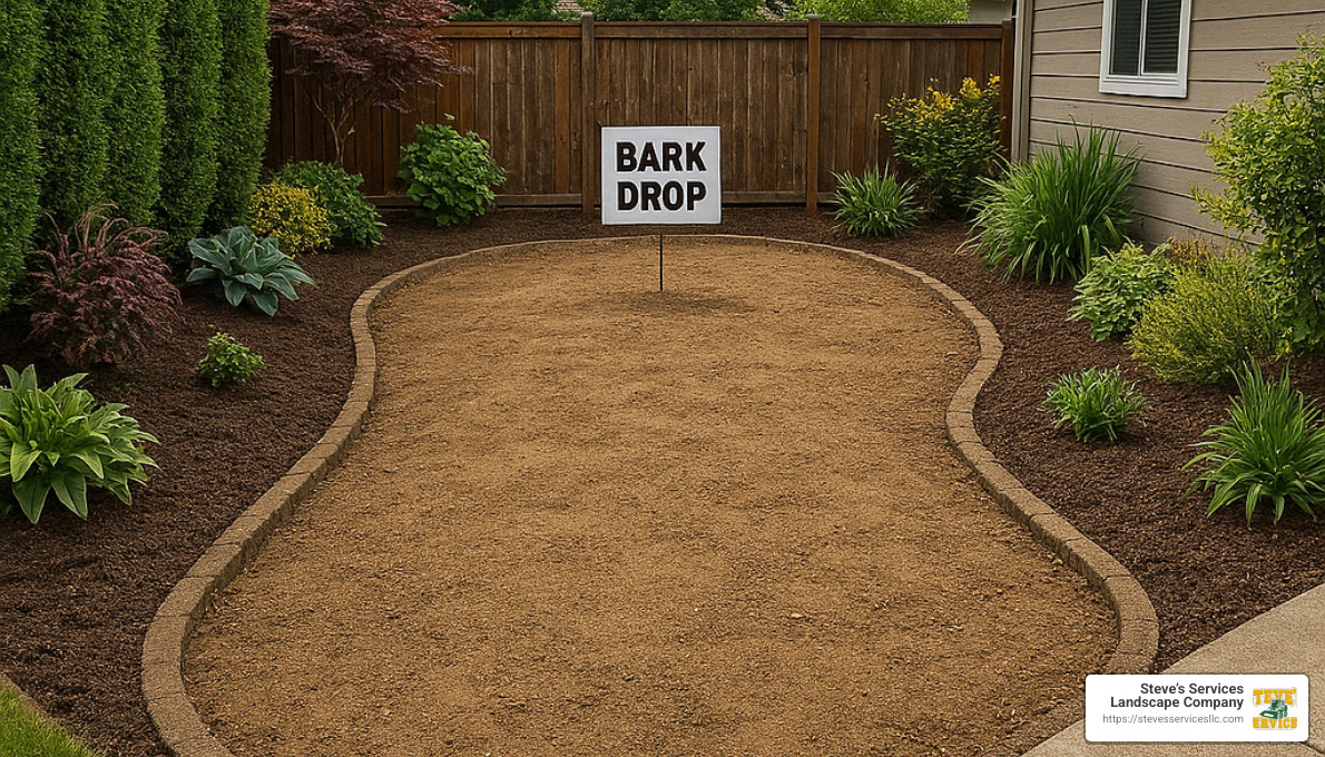 prepared landscape area ready for bark application - bark delivered near me