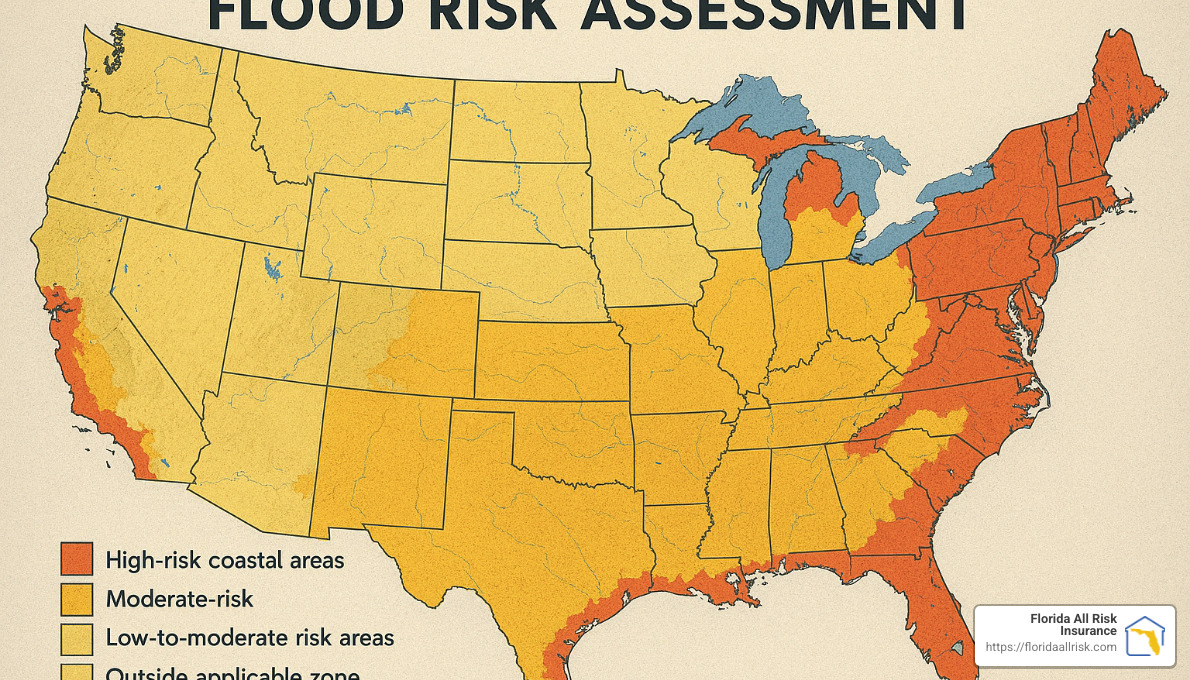 9ecd4fb29a2d413670bf468f347a06e4475e7eb6 Flood Insurance Showdown: The Best Companies to Keep You Covered Discover the Best flood insurance companies for 2025. Protect your home with superior coverage and personalized service today! Flood risk assessment map showing different flood zones - Best flood insurance companies